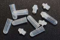 Genitalia Micro Vials bioform, Länge 15 mm, mit PP-Stopfen insgesamt 19 mm, Ø innen 4 mm, 100 Stück/pcs.