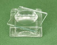 Blockschälchen-Abdeckplatte Glas 4x4cm