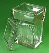 Färbekasten Hellendahl Glas für 8 Objektträger 76x26mm