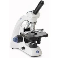 Euromex BioBlue monokulares Mikroskop 4x / 10x / 40x / 100x, mit netz- und akkubetriebener LED-Beleuchtung