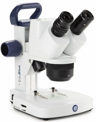 Euromex Stereomikroskop EduBlue mit 2x/4x Objektivrevolver, Auf- & Durchlichtbeleuchtung und integrierter USB2.0 3MP Kamera