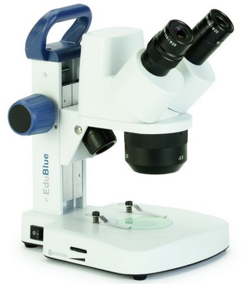 Euromex Stereomikroskop EduBlue mit 1x/2x/4x Objektivrevolver, Auf- & Durchlichtbeleuchtung und integrierter USB2.0 3MP Kamera. Rabattiert.